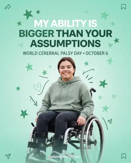 world cerebral palsy day inspirational poster 2026
