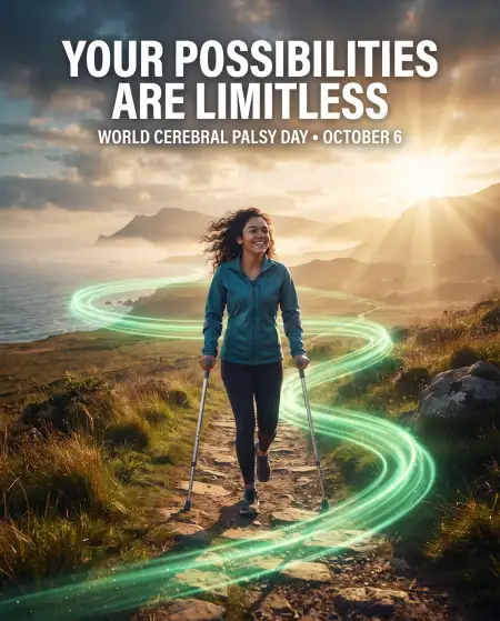 world cerebral palsy day motivational poster 2026