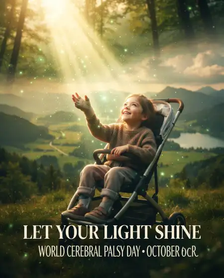 world cerebral palsy day poster background 2026
