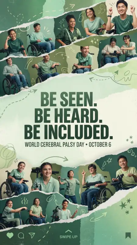 world cerebral palsy day support poster 2026
