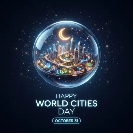 world cities day 2026 city lights background