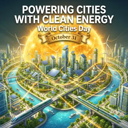 world cities day 2026 clean energy cities illustration