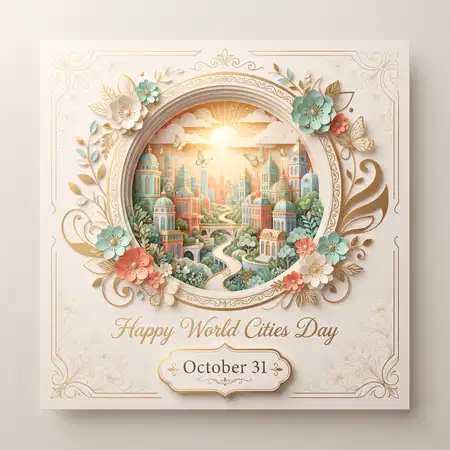 world cities day 2026 october 31 greeting poster