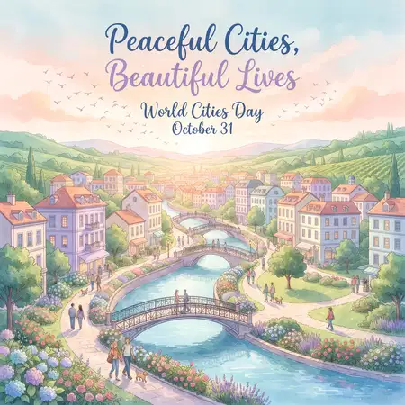 world cities day 2026 peaceful city landscape