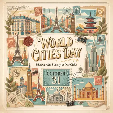 world cities day 2026 professional graphic design