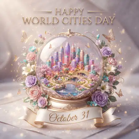 world cities day 2026 realistic city skyline artwork