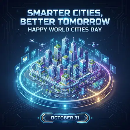 world cities day 2026 smart cities greeting