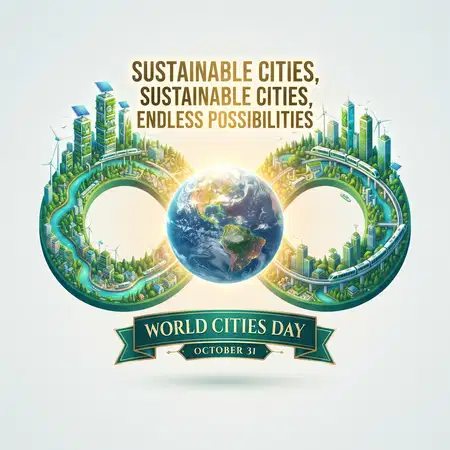 world cities day 2026 urban sustainability poster - World Hepatitis Day 2026 Poster