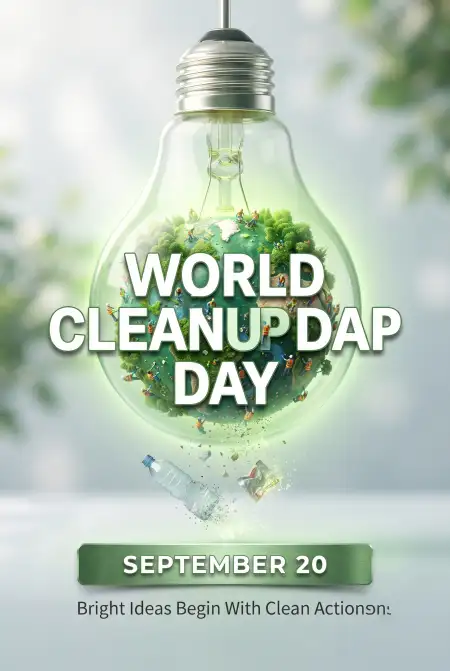 World Cleanup Day Clean And Green Poster