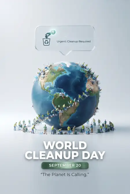 world cleanup day clean environment poster