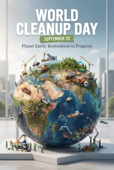 World Cleanup Day Clean Planet Illustration