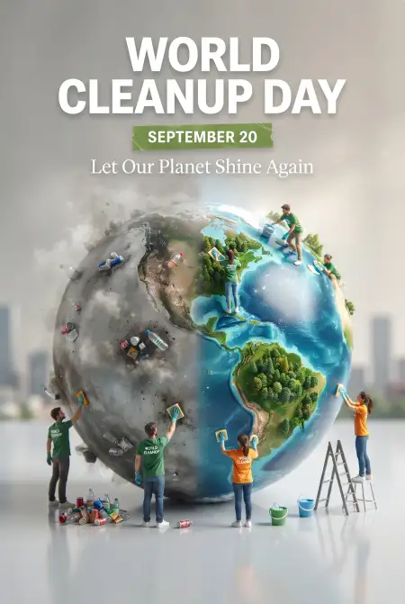 world cleanup day clean planet poster