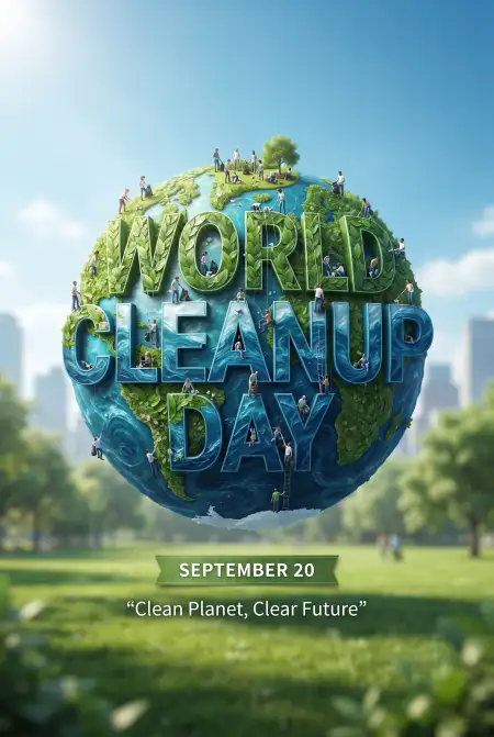 World Cleanup Day Community Cleanup Poster