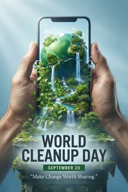 world cleanup day environmental awareness poster