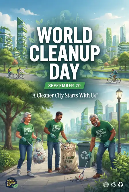 world cleanup day neighborhood cleanup poster