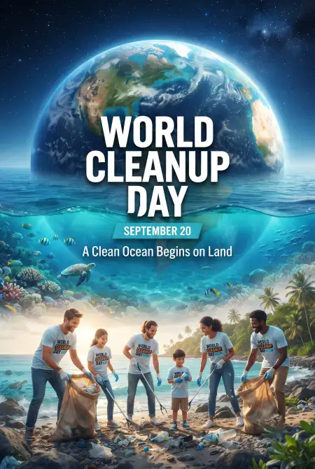 world cleanup day ocean cleanup poster