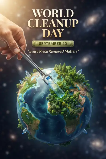 world cleanup day protect our planet poster
