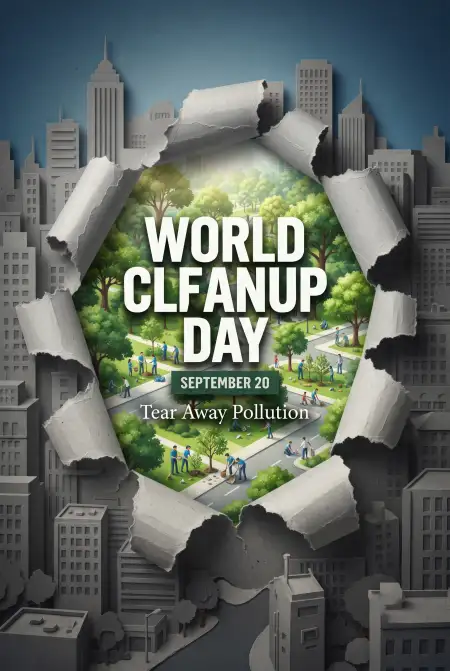 world cleanup day street cleanup illustration
