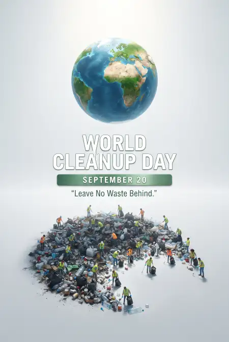 world cleanup day students awareness poster