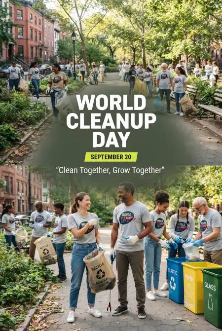 world cleanup day together for a cleaner planet