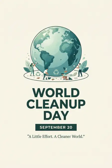 world cleanup day vector illustration