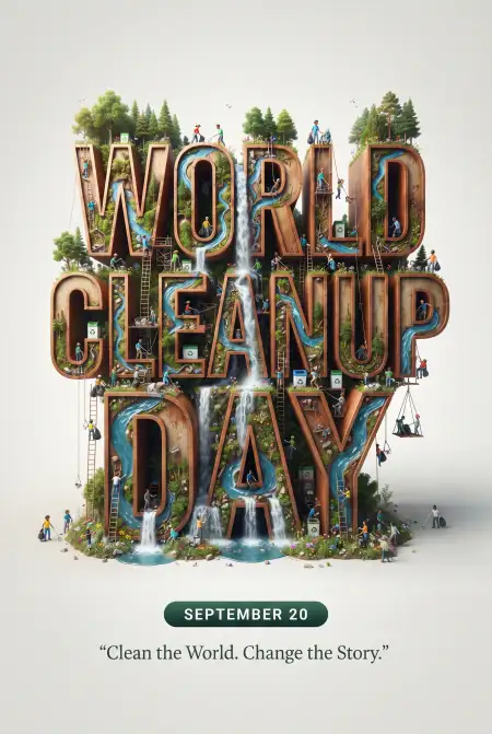 world cleanup day viral instagram poster
