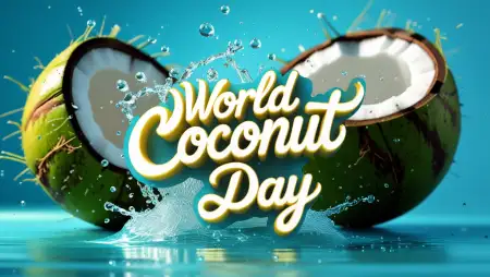 World Coconut Day Canva Poster Free Download - Free World Post Day Download