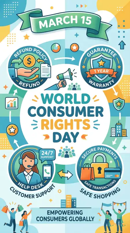World Consumer Rights Day Awareness Vector Illustration - Free World Consumer Rights Day Download