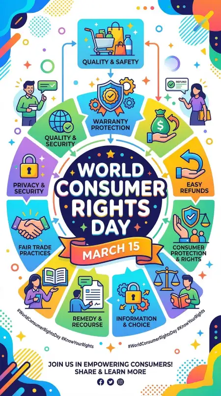 World Consumer Rights Day Digital Consumer Protection Poster - Free World Consumer Rights Day Download