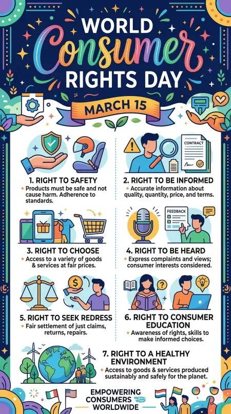 World Consumer Rights Day Educational Infographic - Free World Consumer Rights Day Download