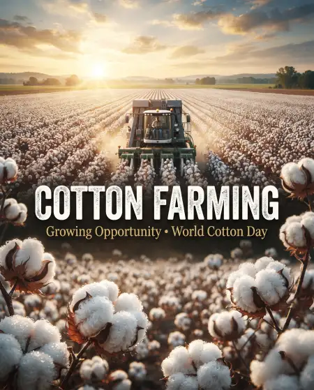 world cotton day cotton farming poster