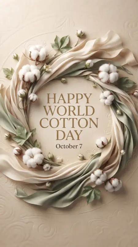 world cotton day modern poster design