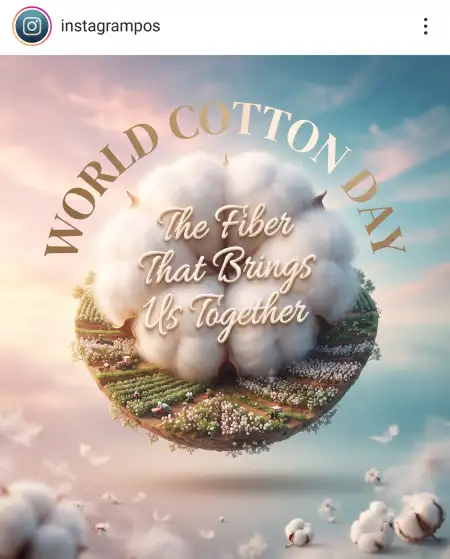 world cotton day social media creative