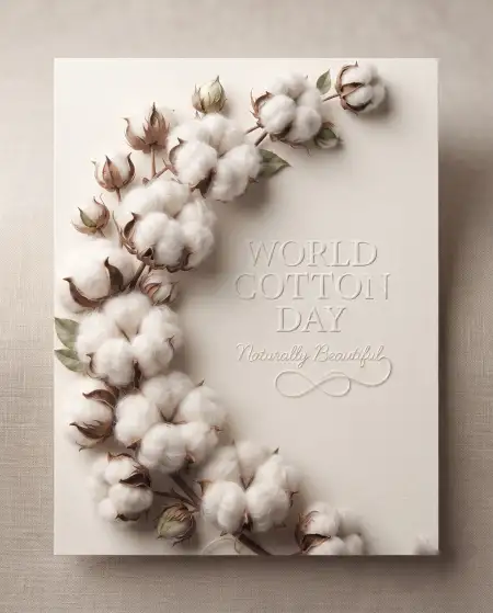 world cotton day wishes greeting card