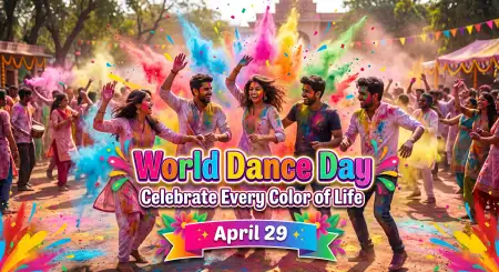 Free World Dance Day 2026 India Celebration Transparent PNG Download