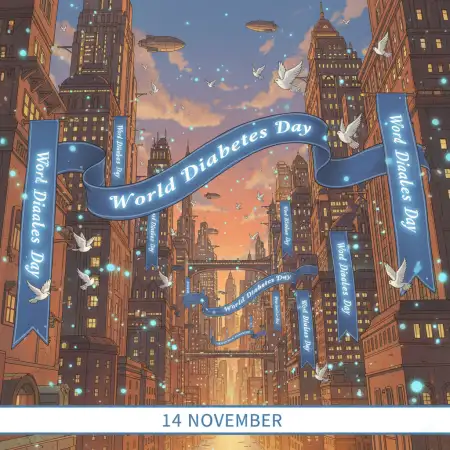 Free World Diabetes Day Ppt Presentation For Health Awareness Background Download