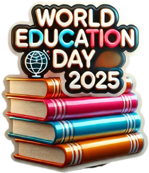 world education day 2025 png for digital campaigns