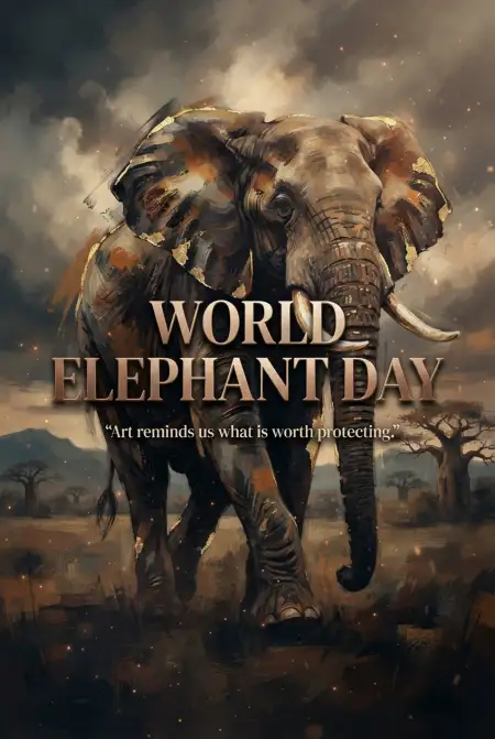 World Elephant Day 2026 Awareness Quotes - Free World Elephant Day 2026 Download