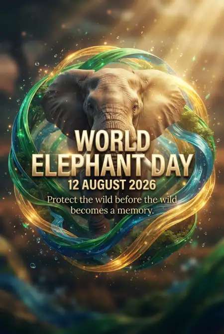 World Elephant Day 2026 Banner Design - Free World Elephant Day 2026 Download