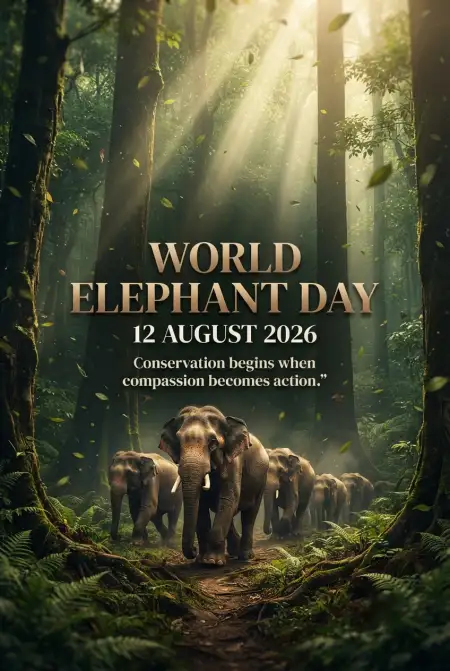 World Elephant Day 2026 Campaign Banner - Free World Elephant Day 2026 Download