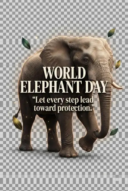 World Elephant Day 2026 Elephant Cutout Png - Free World Elephant Day 2026 Download