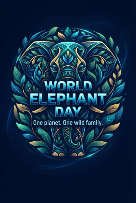 World Elephant Day 2026 Elephant Family Illustration - Free World Elephant Day 2026 Download