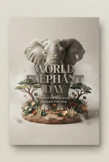 World Elephant Day 2026 Instagram Story Design - Free World Elephant Day 2026 Download