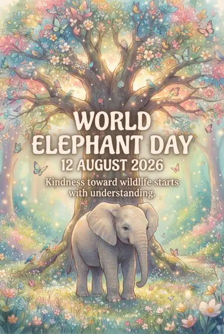 World Elephant Day 2026 Nature Awareness Poster - Free World Elephant Day 2026 Download