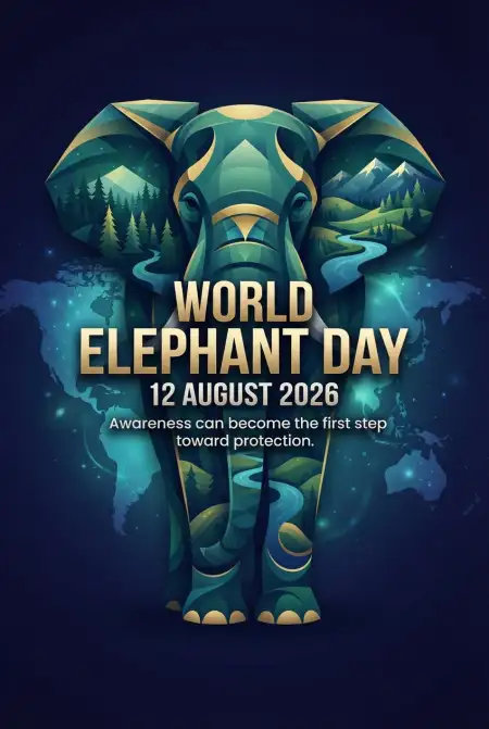 World Elephant Day 2026 Ngo Poster Design - Free World Elephant Day 2026 Download