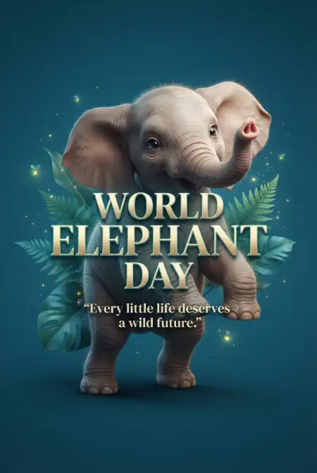 World Elephant Day 2026 Realistic Elephant Png - Free World Elephant Day 2026 Download