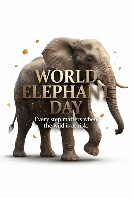 World Elephant Day 2026 Website Banner - Free World Elephant Day 2026 Download