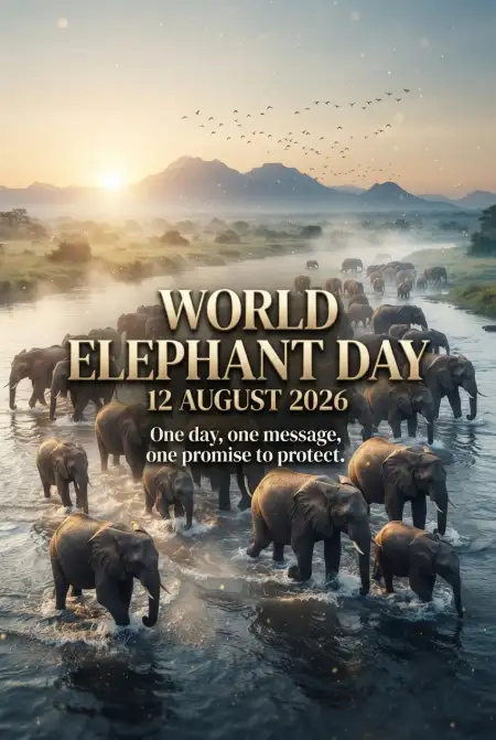 World Elephant Day 2026 Wildlife Quotes - Free World Elephant Day 2026 Download
