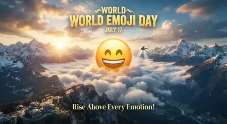 Free World Emoji Day Captions Image Download
