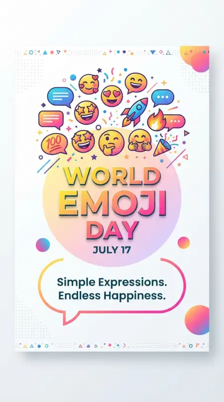 World Emoji Day Flyer Template - Free World Emoji Day Poster 2026 Download